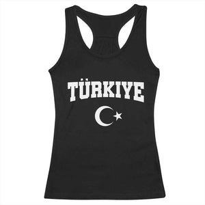 Vintage Proud Türkiye Flag Crescent and Star Racerback Tank Top Patriotic Turkish Turkey Heritage Pride