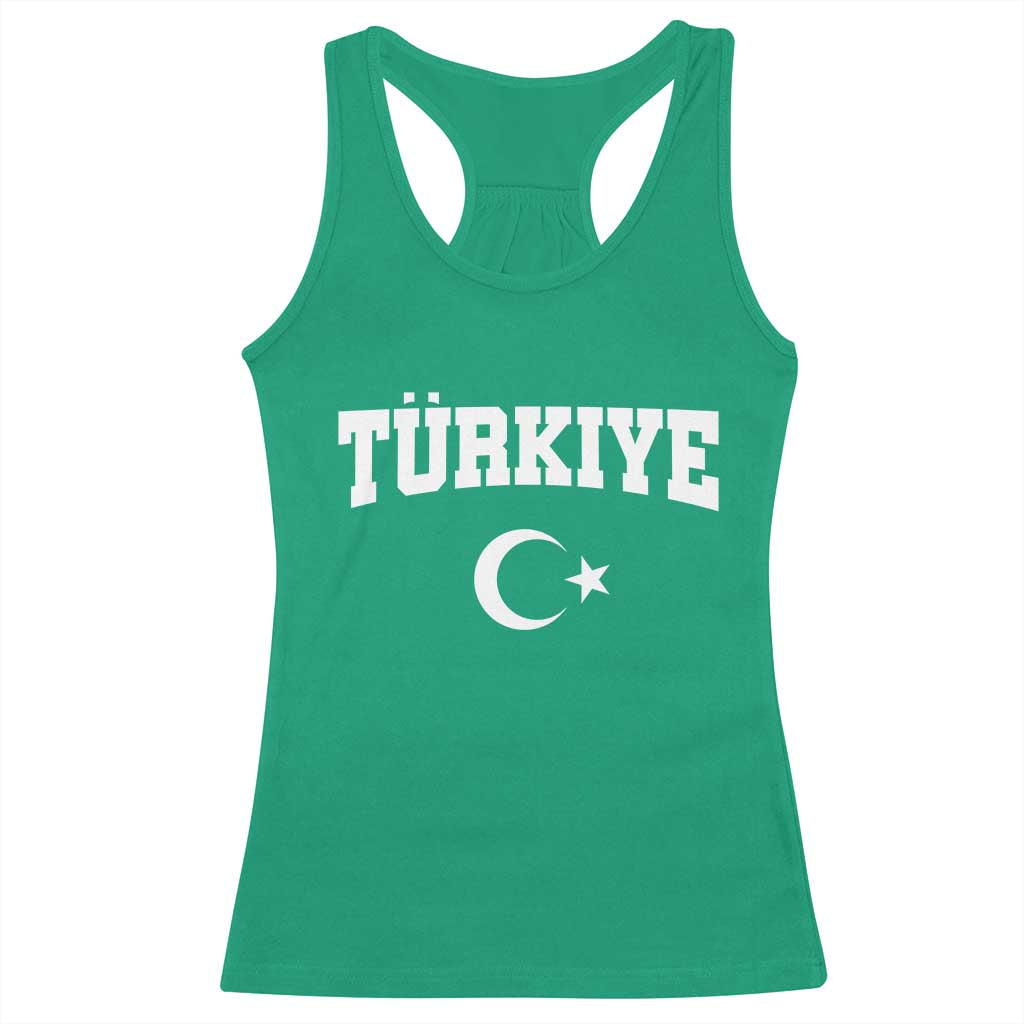 Vintage Proud Türkiye Flag Crescent and Star Racerback Tank Top Patriotic Turkish Turkey Heritage Pride