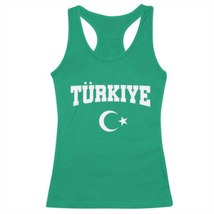 Vintage Proud Türkiye Flag Crescent and Star Racerback Tank Top Patriotic Turkish Turkey Heritage Pride