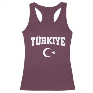 Vintage Proud Türkiye Flag Crescent and Star Racerback Tank Top Patriotic Turkish Turkey Heritage Pride