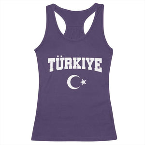Vintage Proud Türkiye Flag Crescent and Star Racerback Tank Top Patriotic Turkish Turkey Heritage Pride