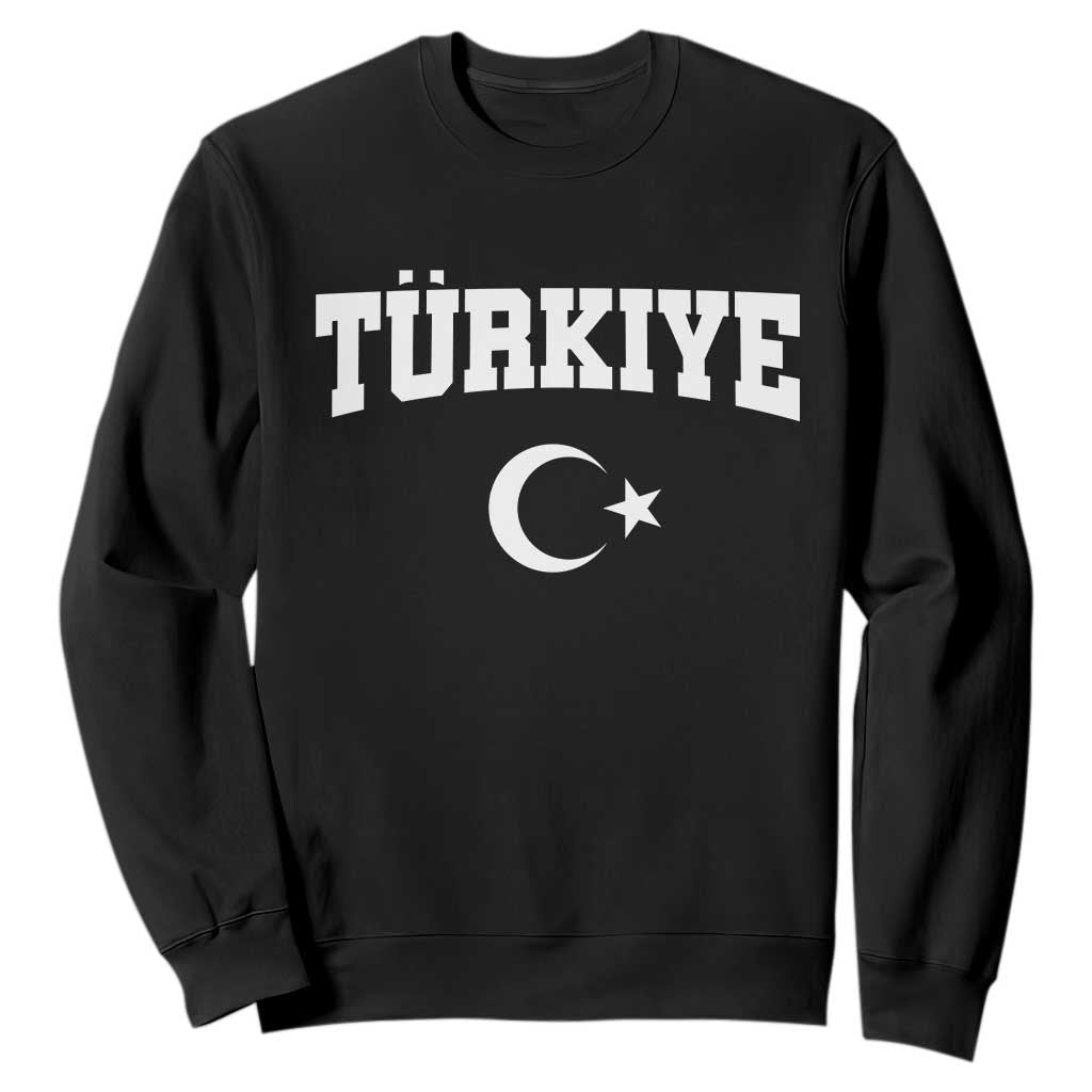 Vintage Proud Türkiye Flag Crescent and Star Sweatshirt Patriotic Turkish Turkey Heritage Pride