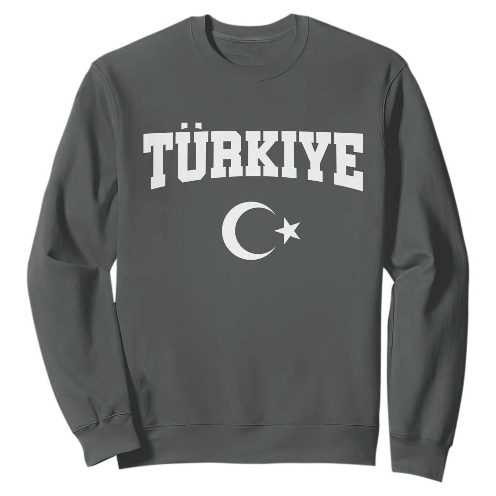 Vintage Proud Türkiye Flag Crescent and Star Sweatshirt Patriotic Turkish Turkey Heritage Pride