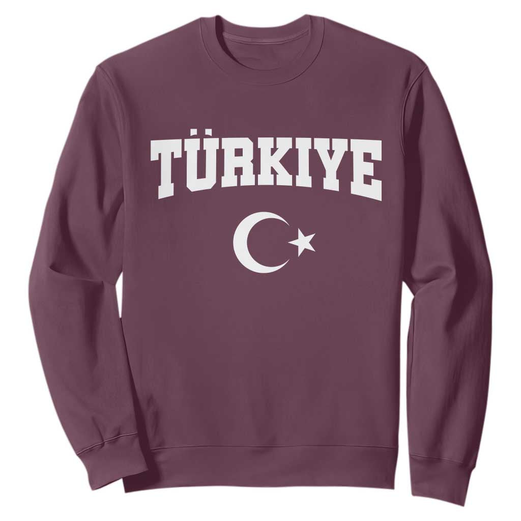 Vintage Proud Türkiye Flag Crescent and Star Sweatshirt Patriotic Turkish Turkey Heritage Pride