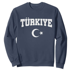 Vintage Proud Türkiye Flag Crescent and Star Sweatshirt Patriotic Turkish Turkey Heritage Pride