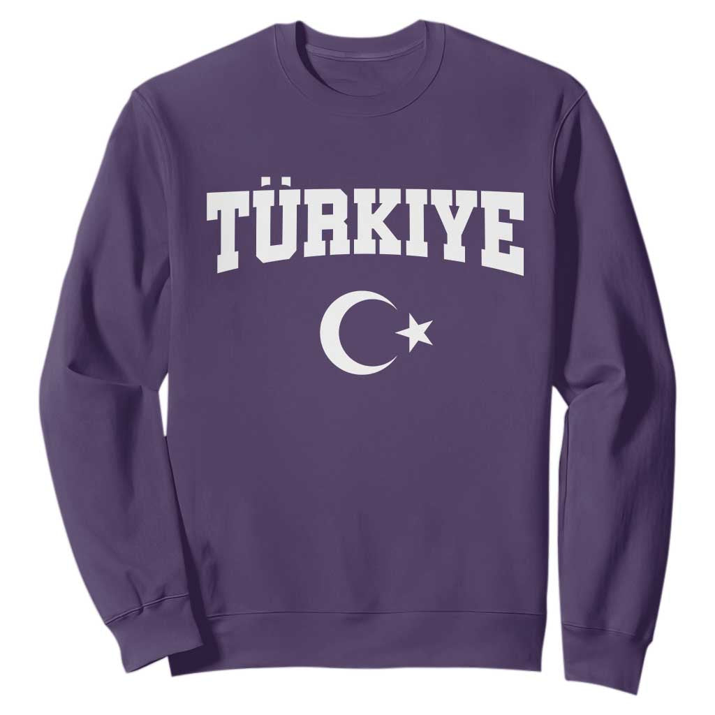 Vintage Proud Türkiye Flag Crescent and Star Sweatshirt Patriotic Turkish Turkey Heritage Pride