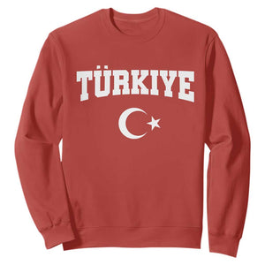 Vintage Proud Türkiye Flag Crescent and Star Sweatshirt Patriotic Turkish Turkey Heritage Pride