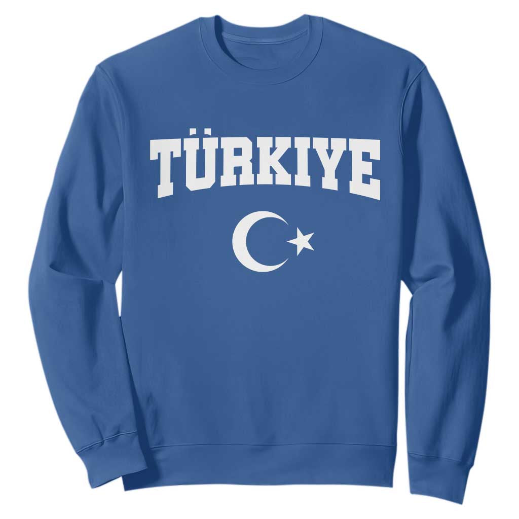 Vintage Proud Türkiye Flag Crescent and Star Sweatshirt Patriotic Turkish Turkey Heritage Pride