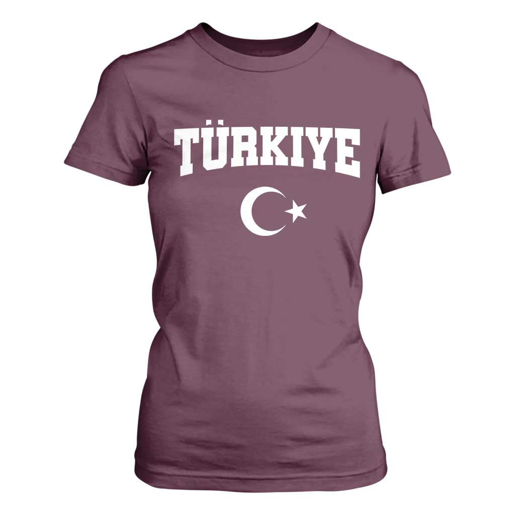 Vintage Proud Türkiye Flag Crescent and Star T Shirt For Women Patriotic Turkish Turkey Heritage Pride