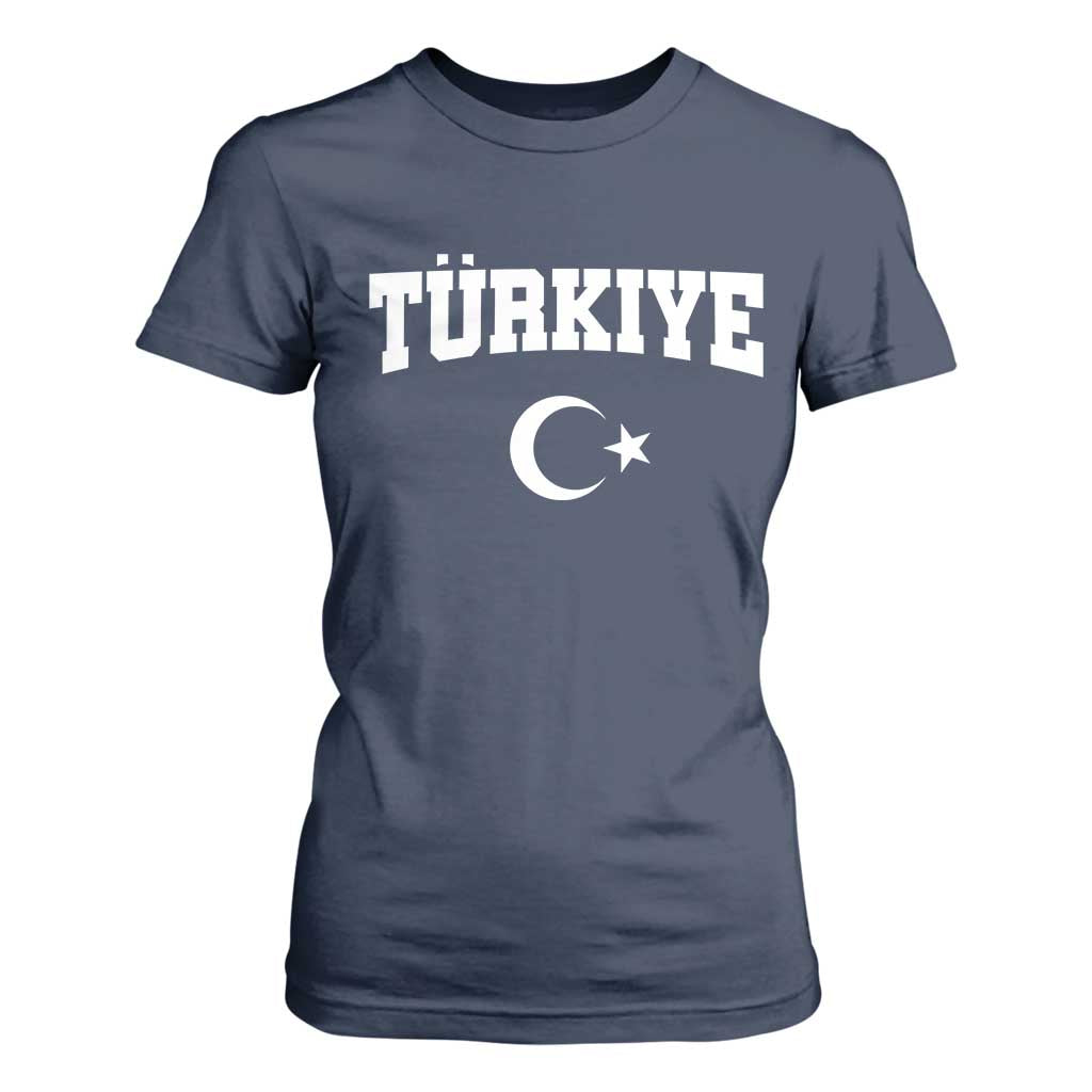 Vintage Proud Türkiye Flag Crescent and Star T Shirt For Women Patriotic Turkish Turkey Heritage Pride