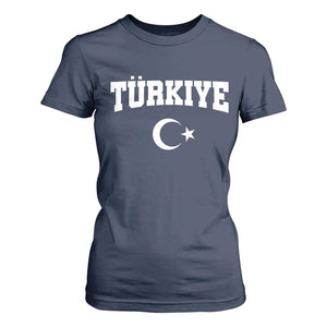 Vintage Proud Türkiye Flag Crescent and Star T Shirt For Women Patriotic Turkish Turkey Heritage Pride