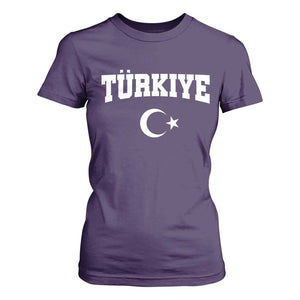 Vintage Proud Türkiye Flag Crescent and Star T Shirt For Women Patriotic Turkish Turkey Heritage Pride