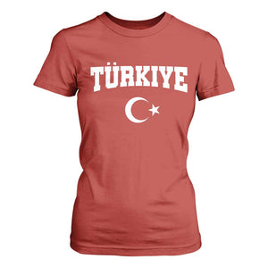 Vintage Proud Türkiye Flag Crescent and Star T Shirt For Women Patriotic Turkish Turkey Heritage Pride