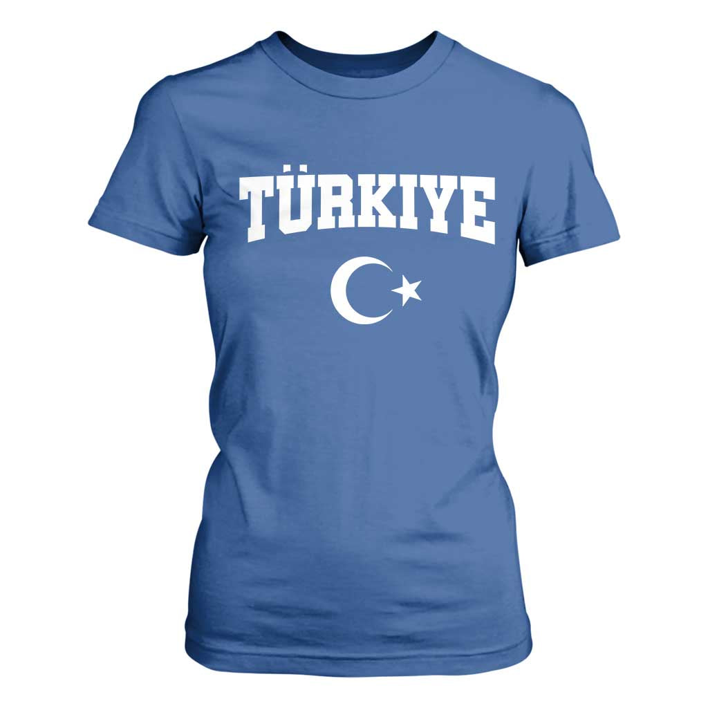 Vintage Proud Türkiye Flag Crescent and Star T Shirt For Women Patriotic Turkish Turkey Heritage Pride