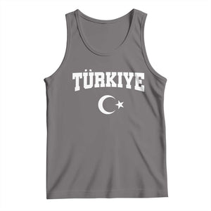 Vintage Proud Türkiye Flag Crescent and Star Tank Top Patriotic Turkish Turkey Heritage Pride