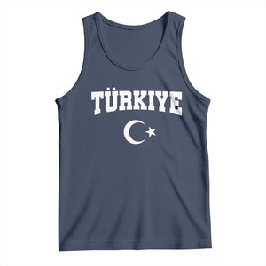 Vintage Proud Türkiye Flag Crescent and Star Tank Top Patriotic Turkish Turkey Heritage Pride