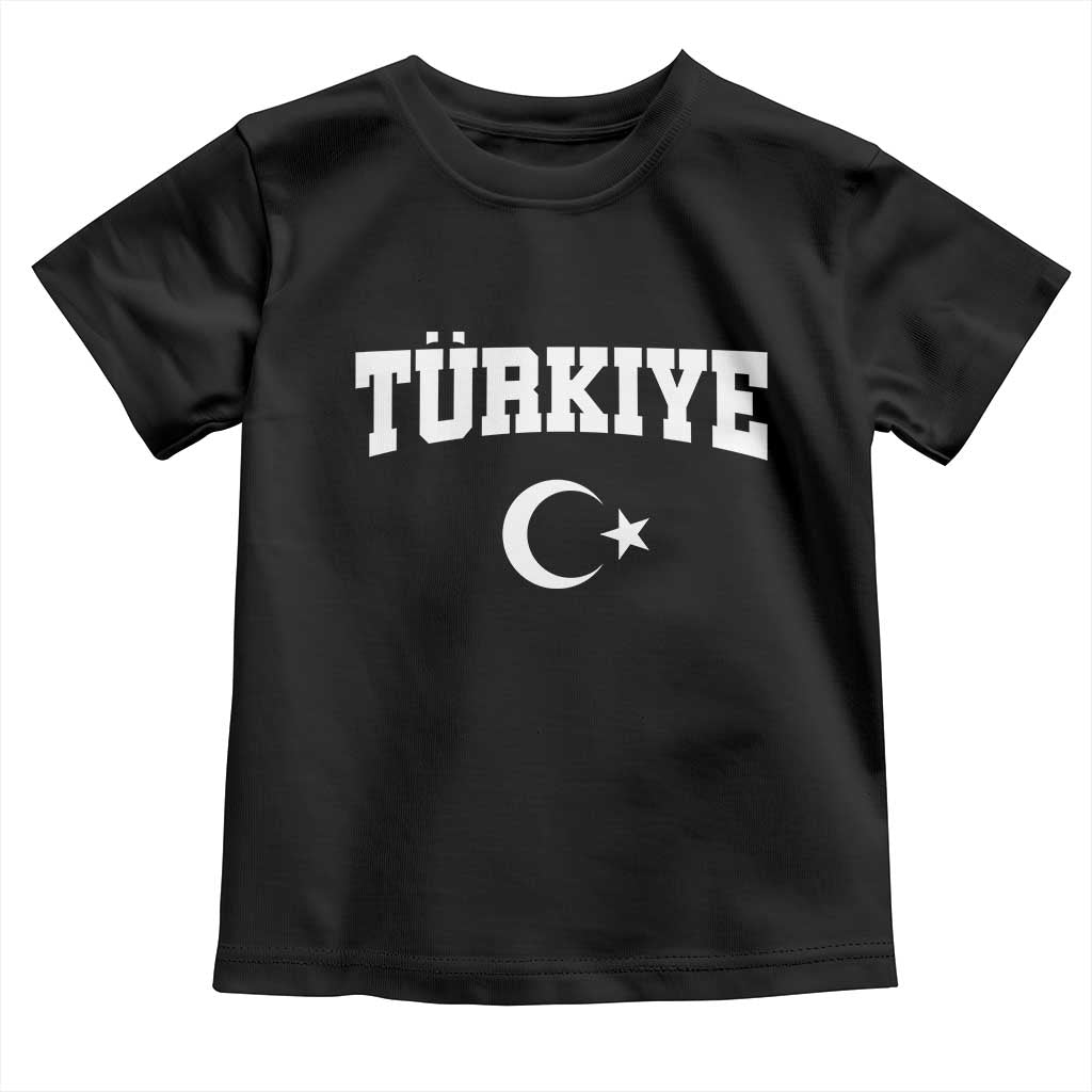 Vintage Proud Türkiye Flag Crescent and Star Toddler T Shirt Patriotic Turkish Turkey Heritage Pride