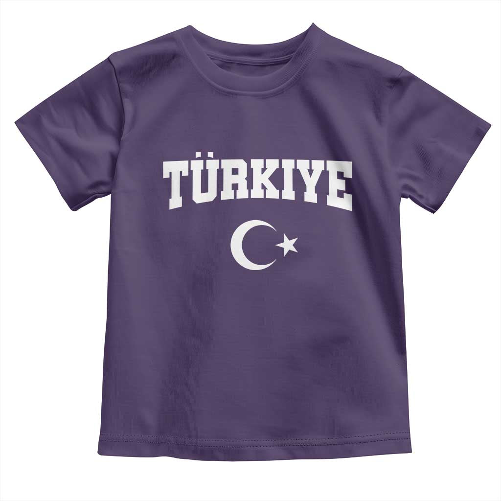 Vintage Proud Türkiye Flag Crescent and Star Toddler T Shirt Patriotic Turkish Turkey Heritage Pride
