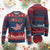 Trump Raised Fist Ugly Christmas Sweater Fight American Flag TS02 Burgundy Print Your Wear