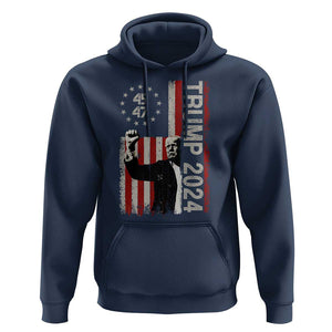Trump 2024 Hoodie President 45 47 American Betsy Ross Flag TS02 Navy Print Your Wear