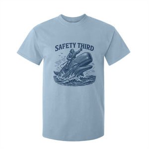 Funny Safety Third Captain Riding Sperm Whale T Shirt For Kid Vintage Nautical Ocean Fishing Humor