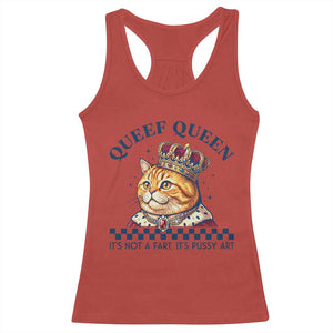 Queef Queen Its Not A Fart Royal Cat Racerback Tank Top Funny Adult Humor Gag Graphic