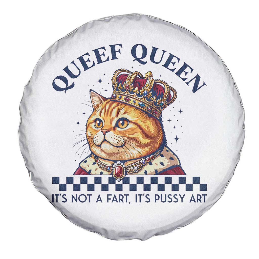 Queef Queen Its Not A Fart Royal Cat Spare Tire Cover Funny Adult Humor Gag Graphic