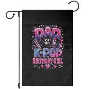 Dad Of The KPop Birthday Girl Glossy Balloon Music Lover Garden Flag Cute Family Matching Party Graphic