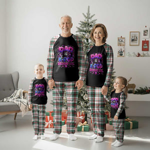 Dad Of The KPop Birthday Girl Glossy Balloon Music Lover Plaid Pajama Set Cute Family Matching Party Graphic