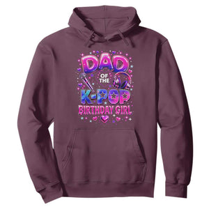 Dad Of The KPop Birthday Girl Glossy Balloon Music Lover Hoodie Cute Family Matching Party Graphic