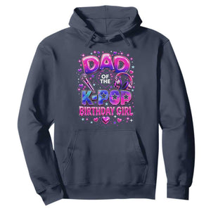 Dad Of The KPop Birthday Girl Glossy Balloon Music Lover Hoodie Cute Family Matching Party Graphic