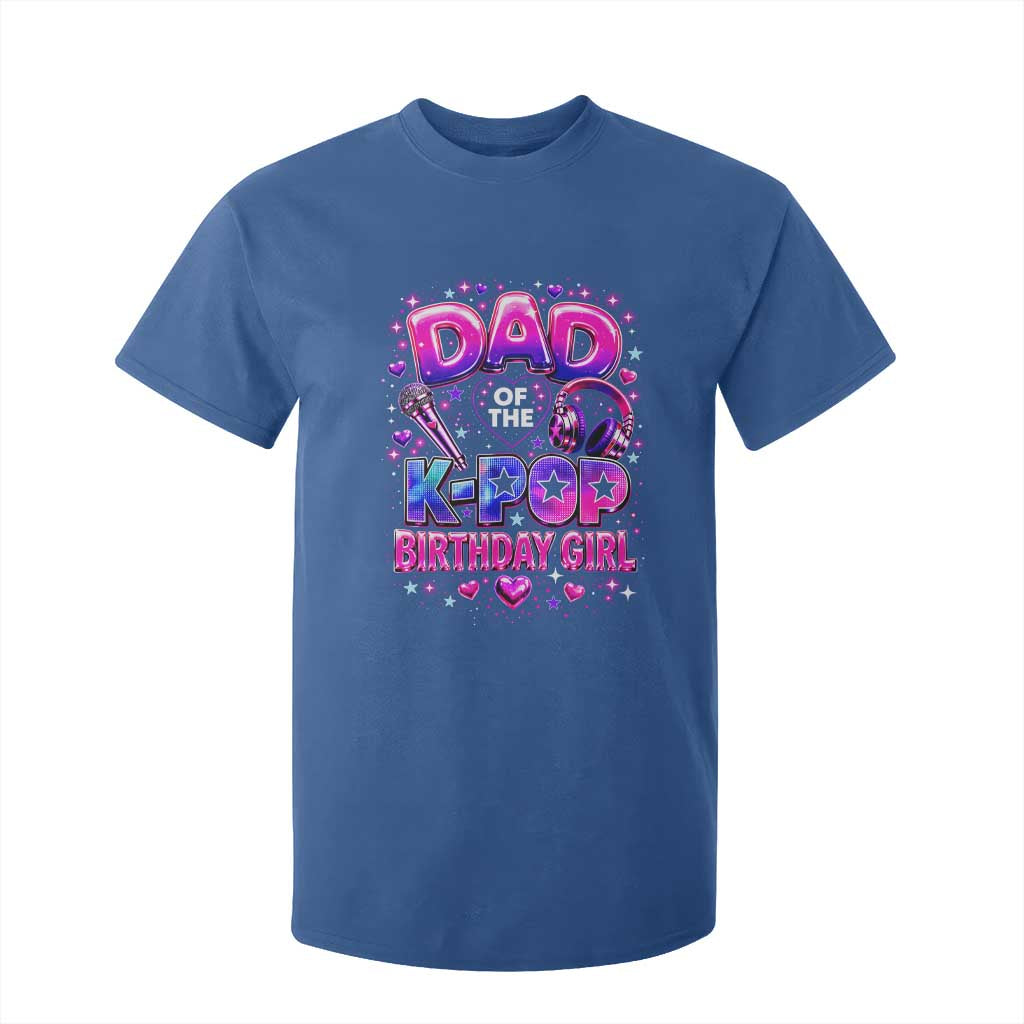 Dad Of The KPop Birthday Girl Glossy Balloon Music Lover T Shirt For Kid Cute Family Matching Party Graphic