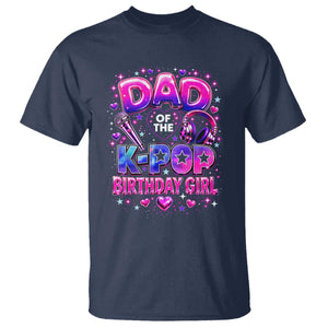 Dad Of The KPop Birthday Girl Glossy Balloon Music Lover T Shirt Cute Family Matching Party Graphic