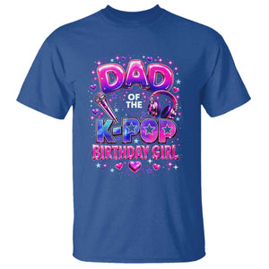Dad Of The KPop Birthday Girl Glossy Balloon Music Lover T Shirt Cute Family Matching Party Graphic