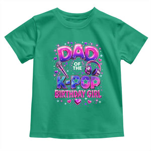 Dad Of The KPop Birthday Girl Glossy Balloon Music Lover Toddler T Shirt Cute Family Matching Party Graphic