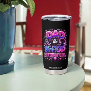 Dad Of The KPop Birthday Girl Glossy Balloon Music Lover Tumbler Cup Cute Family Matching Party Graphic