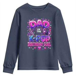 Dad Of The KPop Birthday Girl Glossy Balloon Music Lover Youth Sweatshirt Cute Family Matching Party Graphic