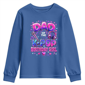 Dad Of The KPop Birthday Girl Glossy Balloon Music Lover Youth Sweatshirt Cute Family Matching Party Graphic
