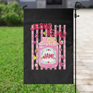 Cute Christian Faith Preppy Graphic Garden Flag Jesus Is My Jam Strawberry Fruit Jar