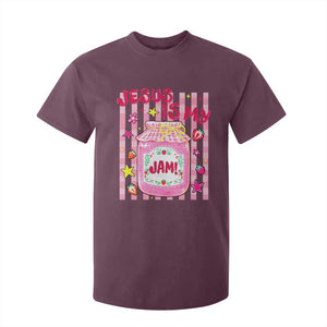Cute Christian Faith Preppy Graphic T Shirt For Kid Jesus Is My Jam Strawberry Fruit Jar
