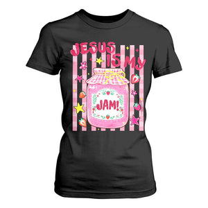 Cute Christian Faith Preppy Graphic T Shirt For Women Jesus Is My Jam Strawberry Fruit Jar