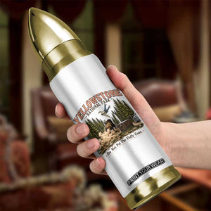 Do Not Pet The Fluffy Cows Yellowstone National Park Bullet Tumbler Funny Vintage Bison Tourist Attack Graphic