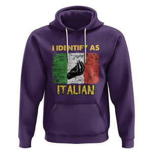 Funny Italian Hoodie I Identify As Italian Pride Hand Gesture Italy TS02 Purple Printyourwear