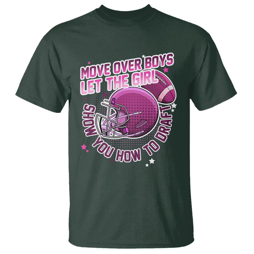 Fantasy Football T Shirt Move Over Boys Girls Draft Party Women TS02 Dark Forest Green Printyourwear