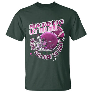 Fantasy Football T Shirt Move Over Boys Girls Draft Party Women TS02 Dark Forest Green Printyourwear