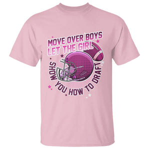 Fantasy Football T Shirt Move Over Boys Girls Draft Party Women TS02 Light Pink Printyourwear