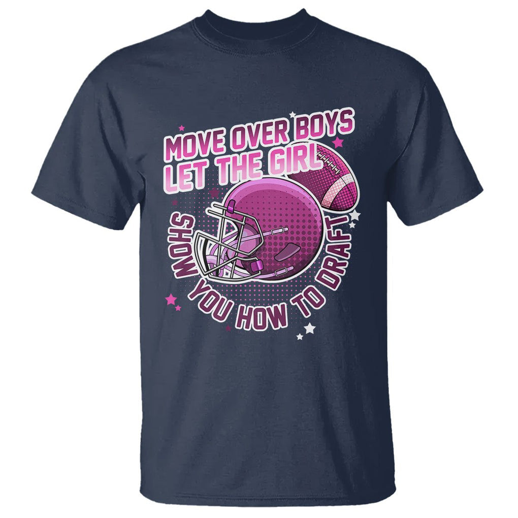 Fantasy Football T Shirt Move Over Boys Girls Draft Party Women TS02 Navy Printyourwear