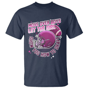 Fantasy Football T Shirt Move Over Boys Girls Draft Party Women TS02 Navy Printyourwear