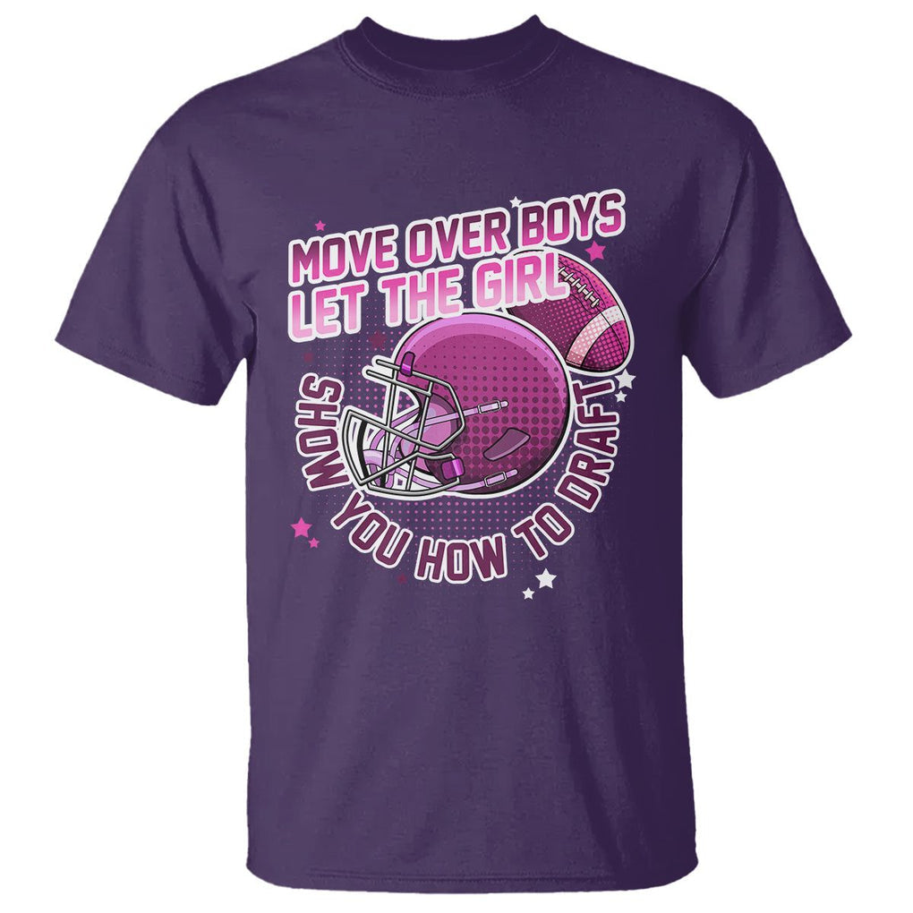 Fantasy Football T Shirt Move Over Boys Girls Draft Party Women TS02 Purple Printyourwear