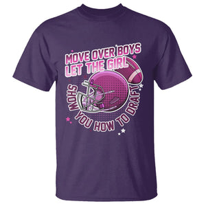 Fantasy Football T Shirt Move Over Boys Girls Draft Party Women TS02 Purple Printyourwear